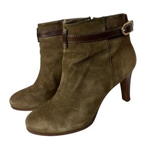 Tory Burch women’s ankle booties heels suede size 8M
